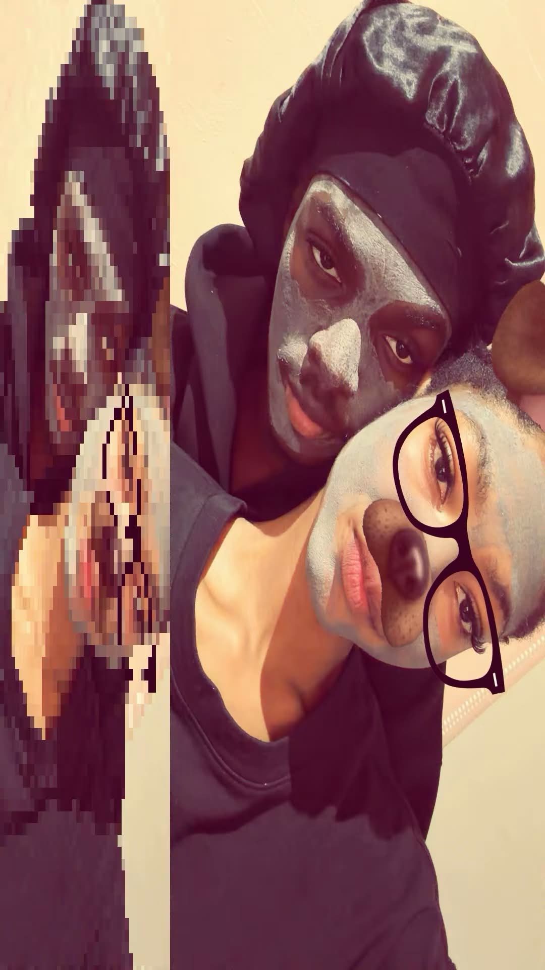 A playful photo with a silly filter